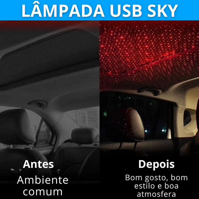 Mini Projetor USB Sky - Novidade🚗